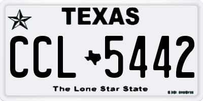 TX license plate CCL5442