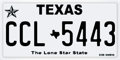 TX license plate CCL5443
