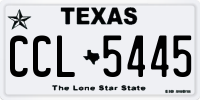 TX license plate CCL5445