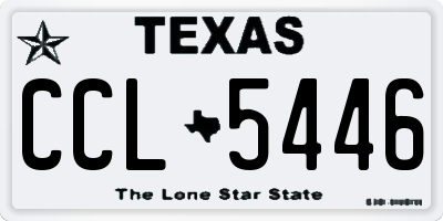 TX license plate CCL5446