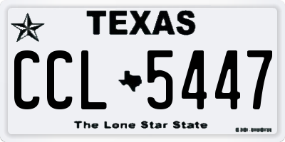TX license plate CCL5447