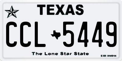TX license plate CCL5449