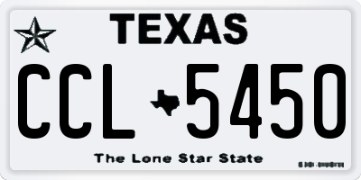 TX license plate CCL5450