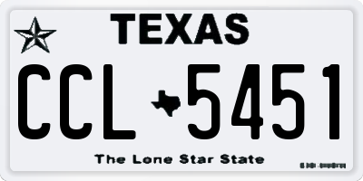 TX license plate CCL5451