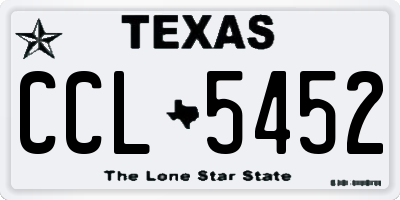 TX license plate CCL5452