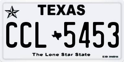 TX license plate CCL5453