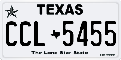 TX license plate CCL5455