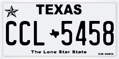 TX license plate CCL5458