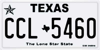 TX license plate CCL5460