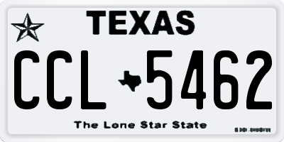 TX license plate CCL5462