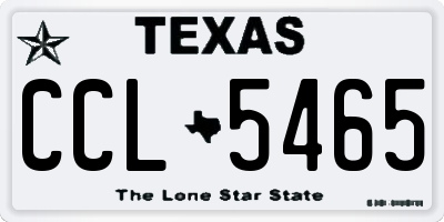 TX license plate CCL5465