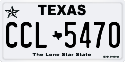 TX license plate CCL5470