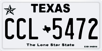TX license plate CCL5472