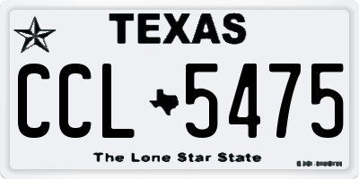 TX license plate CCL5475