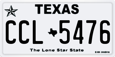 TX license plate CCL5476