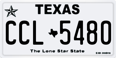 TX license plate CCL5480