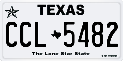 TX license plate CCL5482