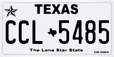 TX license plate CCL5485