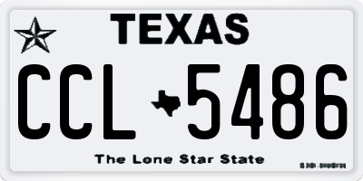 TX license plate CCL5486