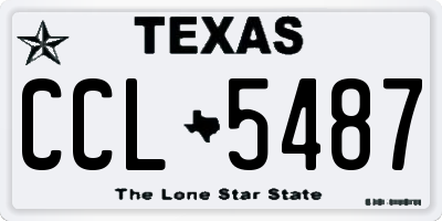 TX license plate CCL5487