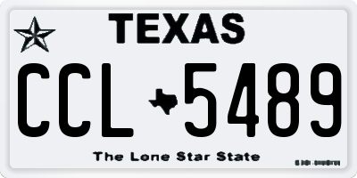 TX license plate CCL5489