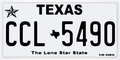 TX license plate CCL5490