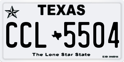 TX license plate CCL5504