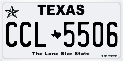 TX license plate CCL5506