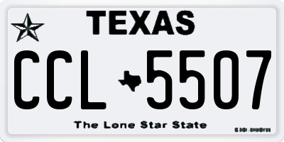 TX license plate CCL5507