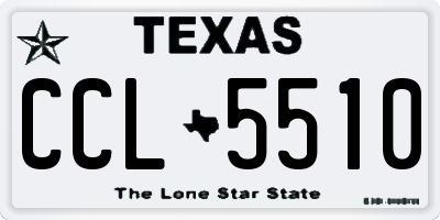 TX license plate CCL5510