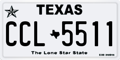 TX license plate CCL5511