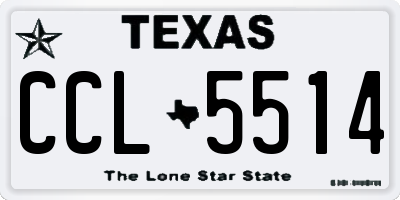 TX license plate CCL5514