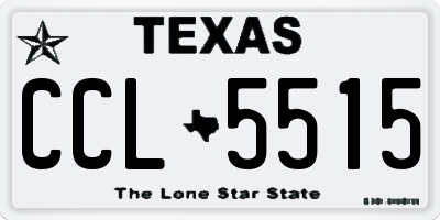 TX license plate CCL5515