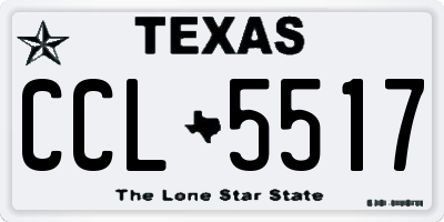 TX license plate CCL5517