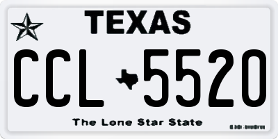 TX license plate CCL5520