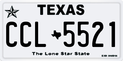 TX license plate CCL5521
