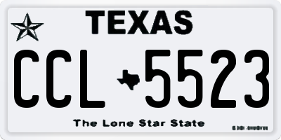 TX license plate CCL5523