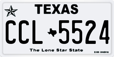 TX license plate CCL5524