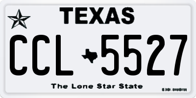 TX license plate CCL5527