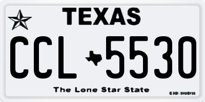 TX license plate CCL5530