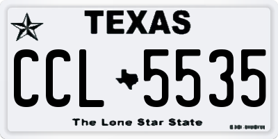 TX license plate CCL5535