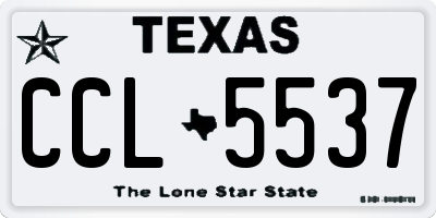 TX license plate CCL5537