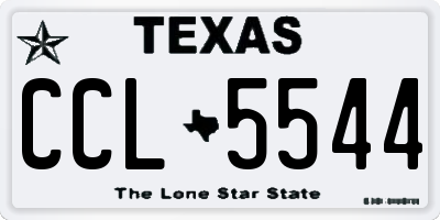 TX license plate CCL5544
