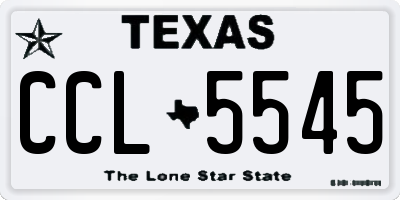 TX license plate CCL5545