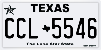 TX license plate CCL5546