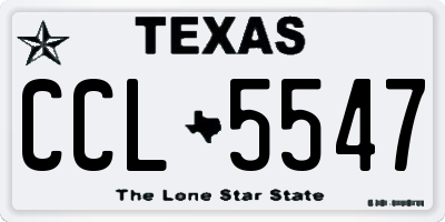 TX license plate CCL5547
