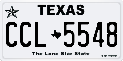 TX license plate CCL5548