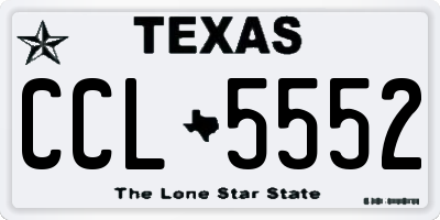 TX license plate CCL5552