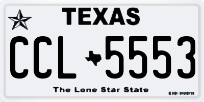 TX license plate CCL5553