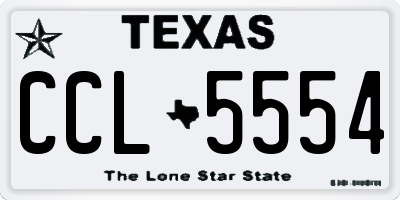 TX license plate CCL5554